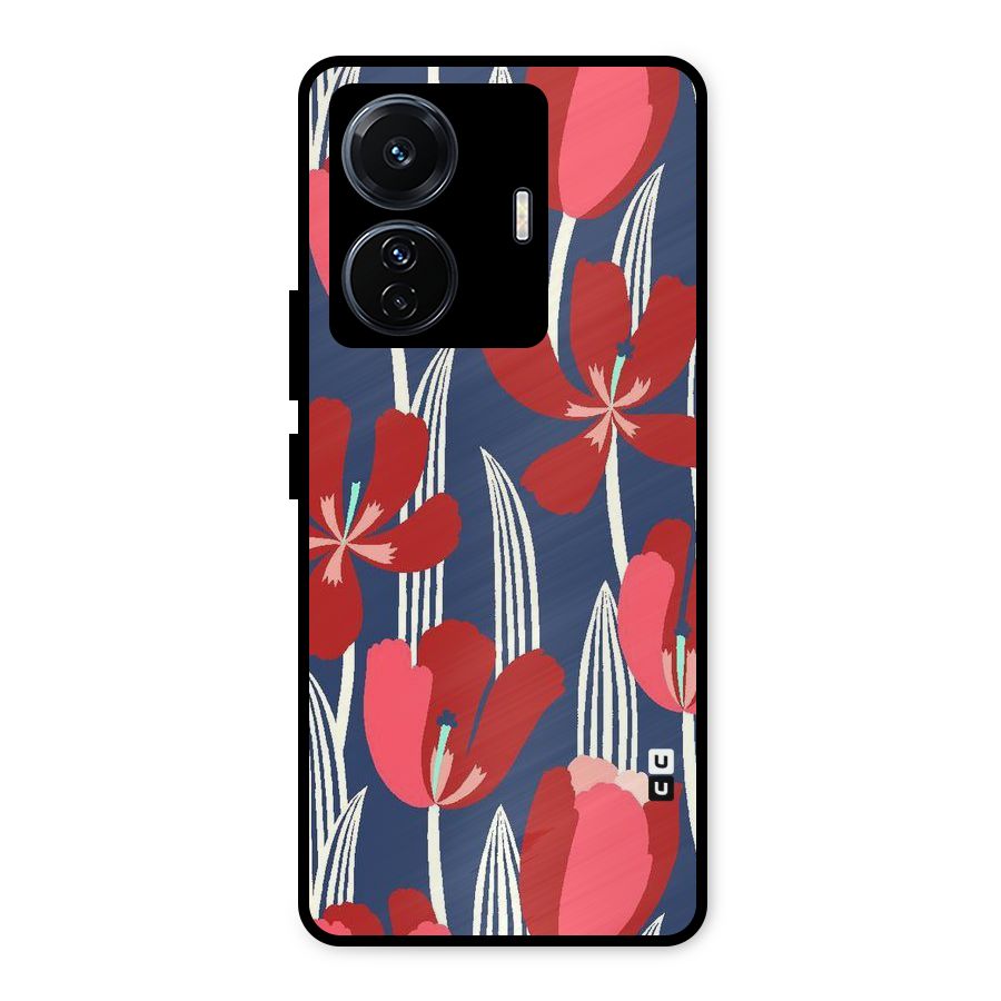 Artistic Tulips Metal Back Case for iQOO Z6