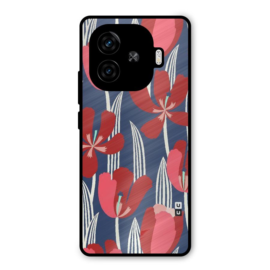Artistic Tulips Metal Back Case for iQOO Z9 Turbo