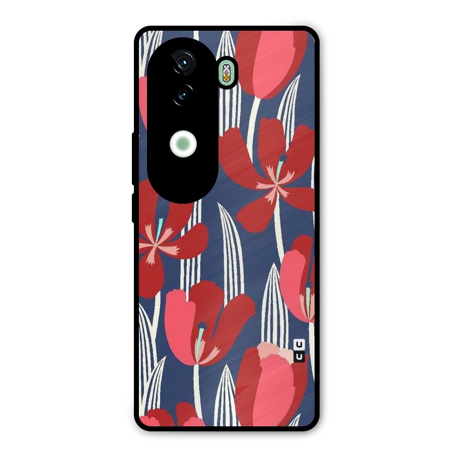 Artistic Tulips Metal Back Case for iQOO Z9s