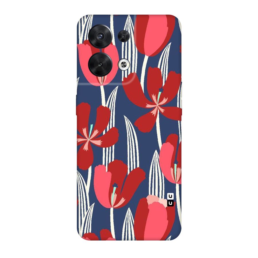 Artistic Tulips Original Polycarbonate Back Case for Oppo Reno8 5G