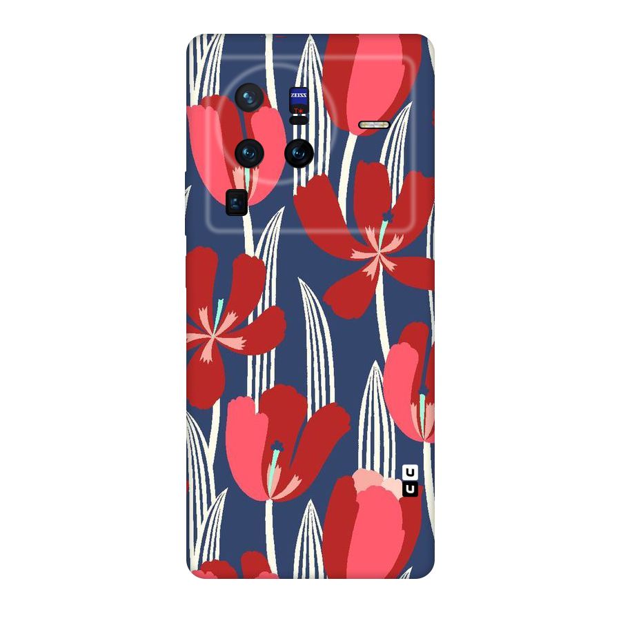Artistic Tulips Original Polycarbonate Back Case for Vivo X80