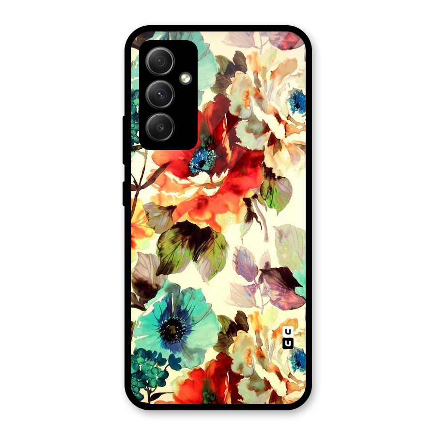 Artsy Bloom Flower Glass Back Case for Galaxy A34