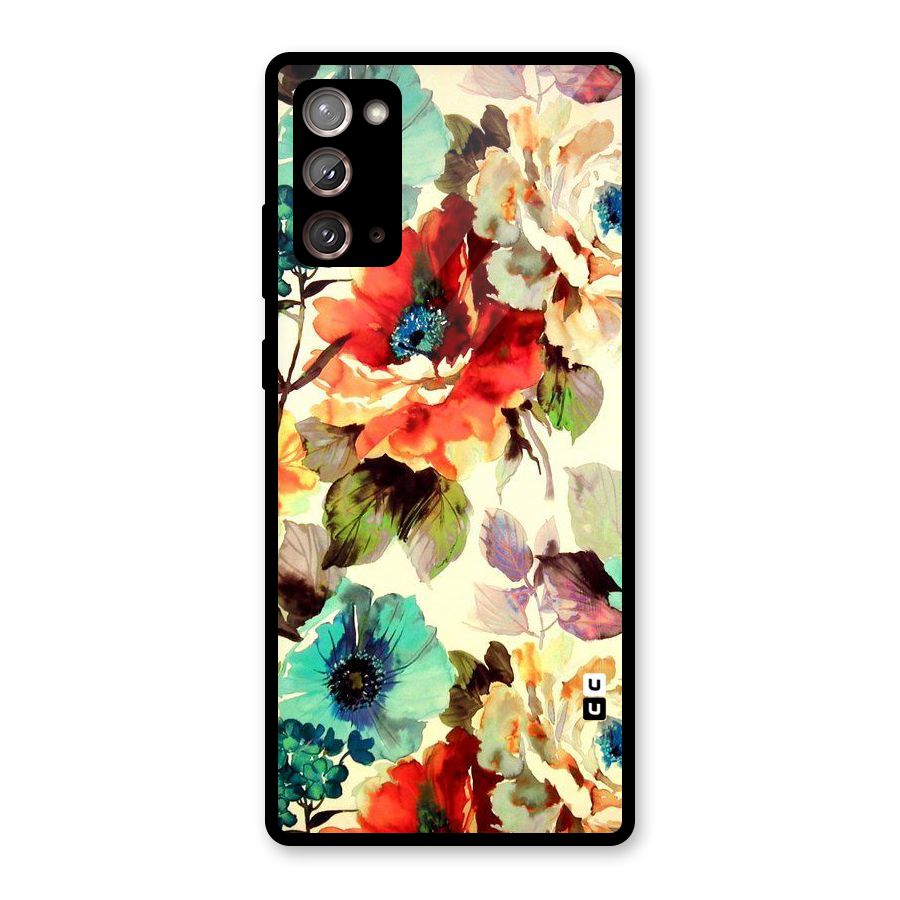 Artsy Bloom Flower Glass Back Case for Galaxy Note 20