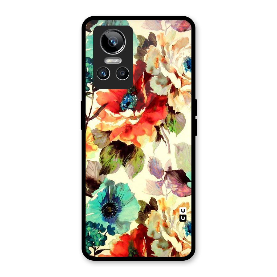 Artsy Bloom Flower Glass Back Case for Realme GT Neo 3