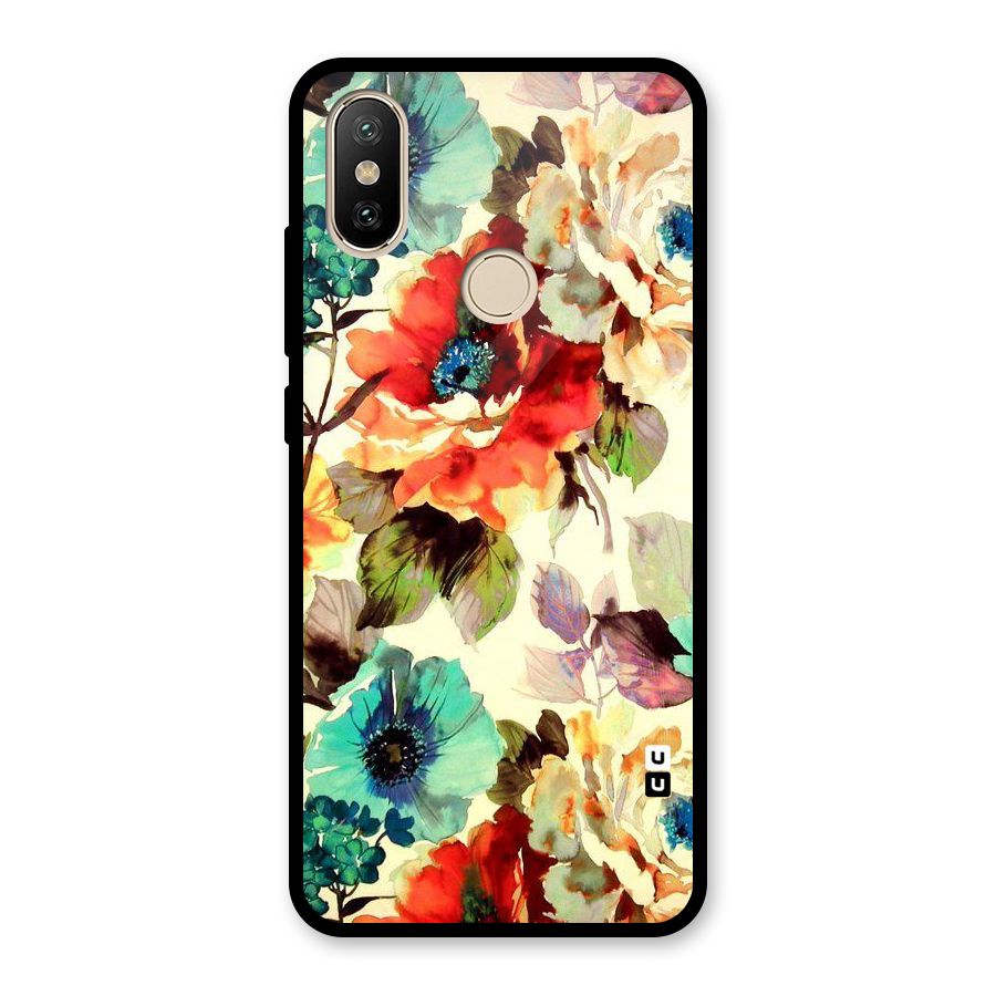 Artsy Bloom Flower Glass Back Case for Redmi A2