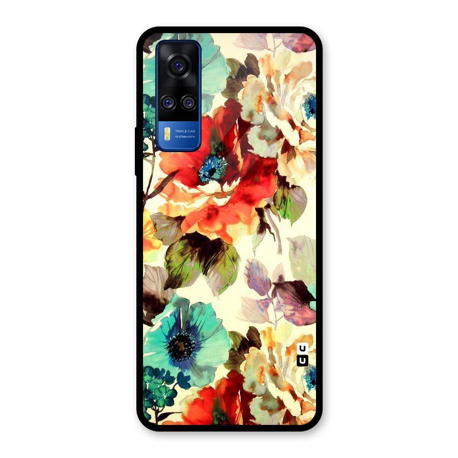 Artsy Bloom Flower Glass Back Case for Vivo Y31