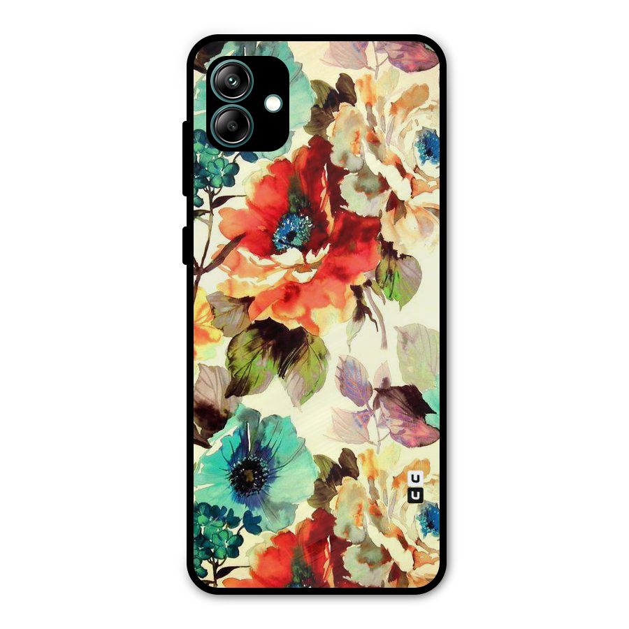 Artsy Bloom Flower Metal Back Case for Galaxy A04