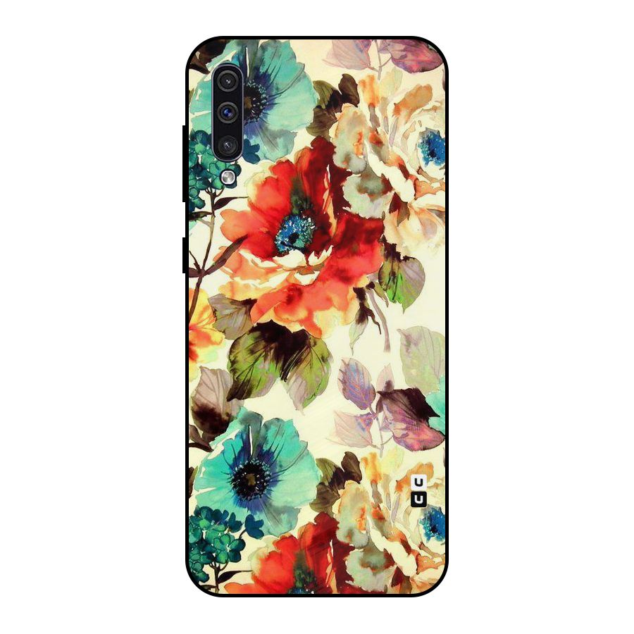 Artsy Bloom Flower Metal Back Case for Galaxy A30s