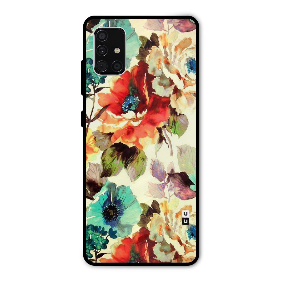 Artsy Bloom Flower Metal Back Case for Galaxy A51