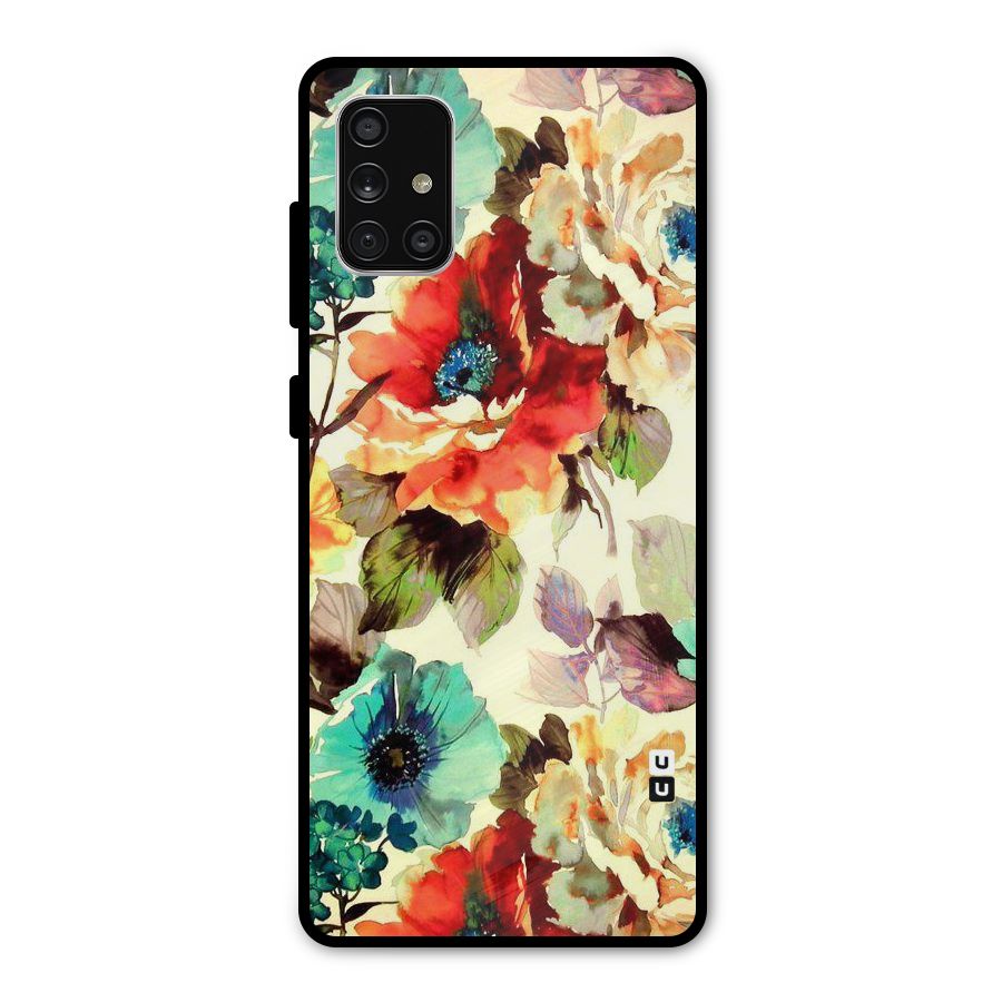 Artsy Bloom Flower Metal Back Case for Galaxy A71