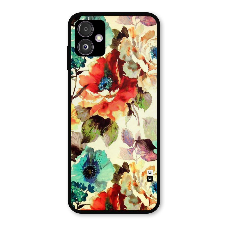 Artsy Bloom Flower Metal Back Case for Galaxy F14
