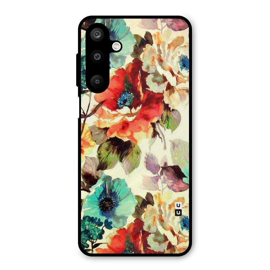 Artsy Bloom Flower Metal Back Case for Galaxy M16