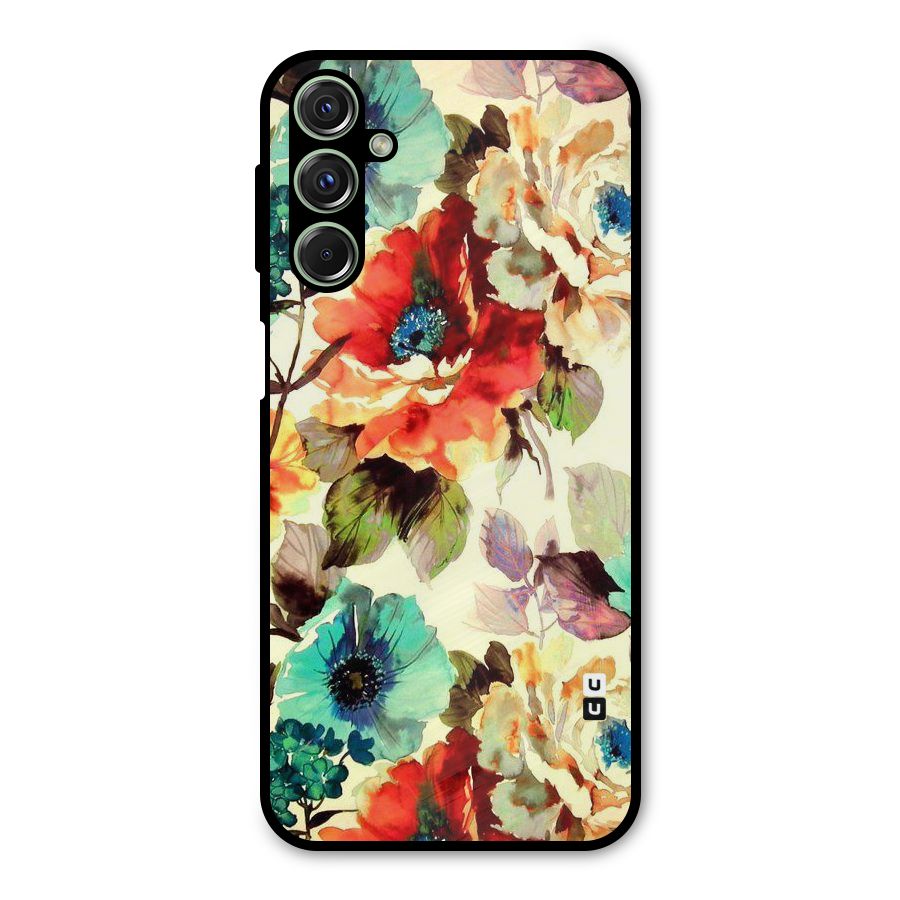 Artsy Bloom Flower Metal Back Case for Galaxy M34