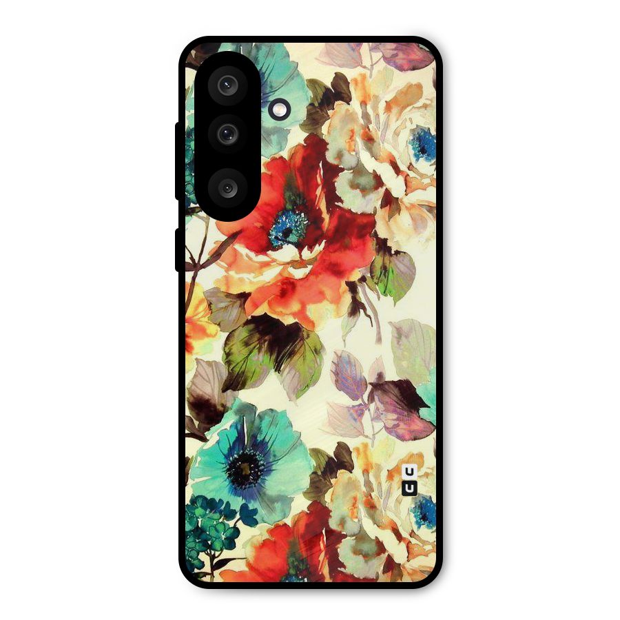 Artsy Bloom Flower Metal Back Case for Galaxy M56