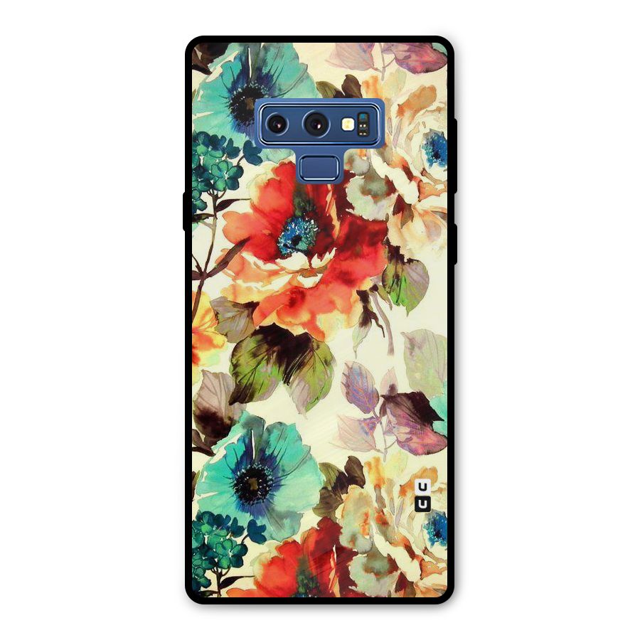 Artsy Bloom Flower Metal Back Case for Galaxy Note 9