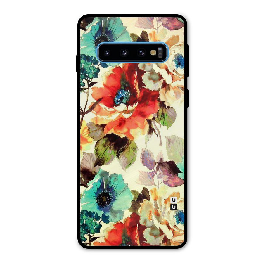 Artsy Bloom Flower Metal Back Case for Galaxy S10