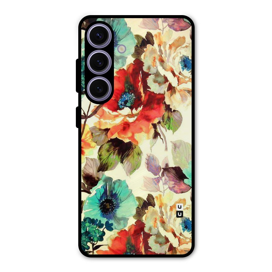Artsy Bloom Flower Metal Back Case for Galaxy S24