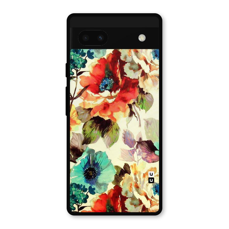 Artsy Bloom Flower Metal Back Case for Google Pixel 6a