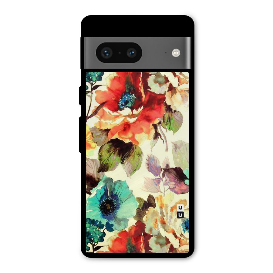 Artsy Bloom Flower Metal Back Case for Google Pixel 7