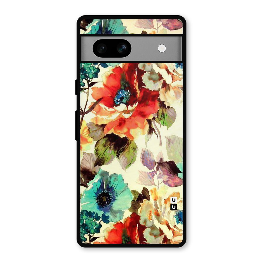 Artsy Bloom Flower Metal Back Case for Google Pixel 7a