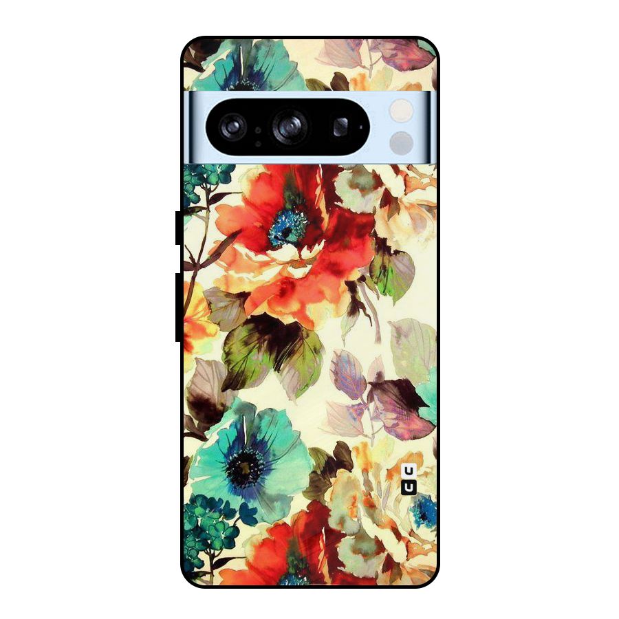 Artsy Bloom Flower Metal Back Case for Google Pixel 8 Pro