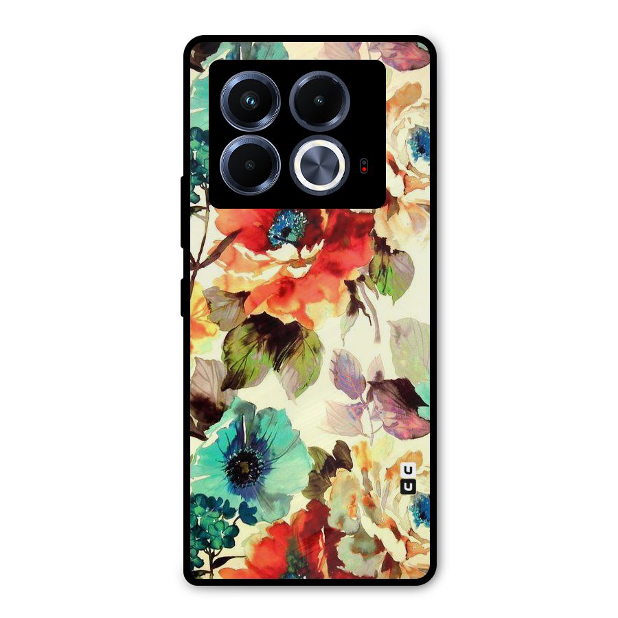 Artsy Bloom Flower Metal Back Case for Infinix Note 40 5G