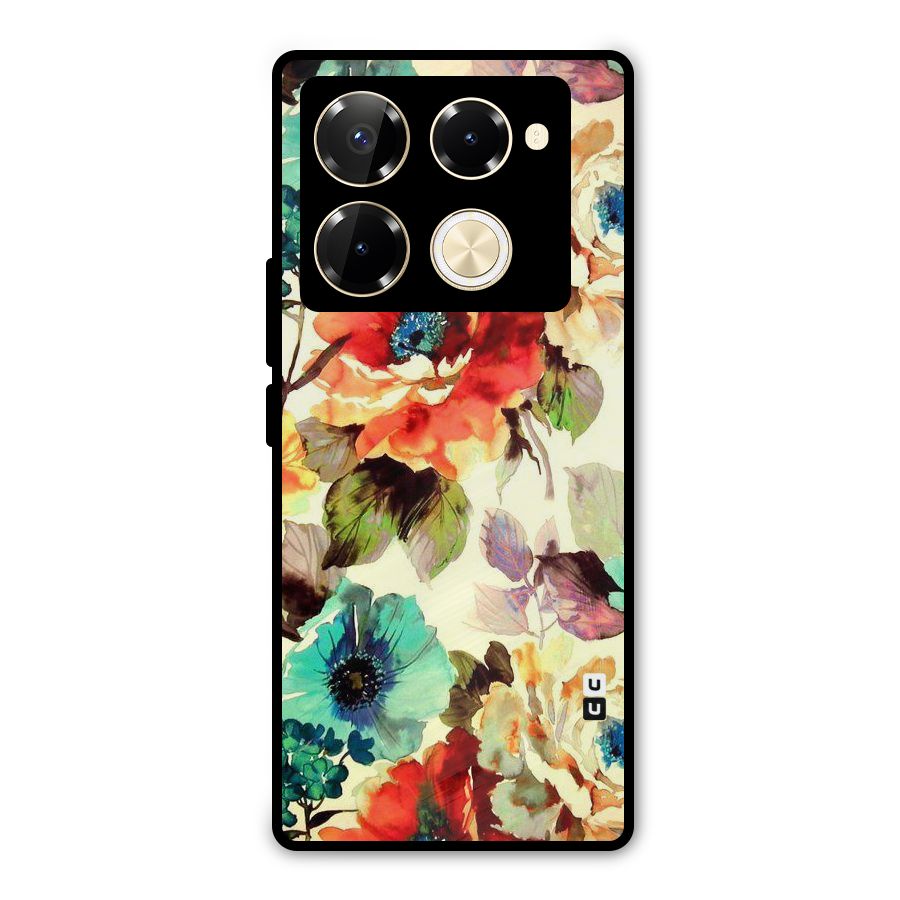 Artsy Bloom Flower Metal Back Case for Infinix Note 40 Pro