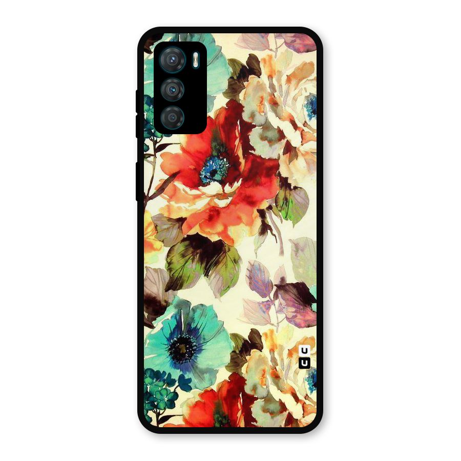 Artsy Bloom Flower Metal Back Case for Moto G42