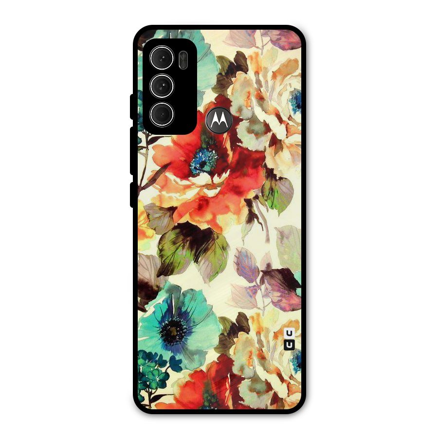 Artsy Bloom Flower Metal Back Case for Moto G60
