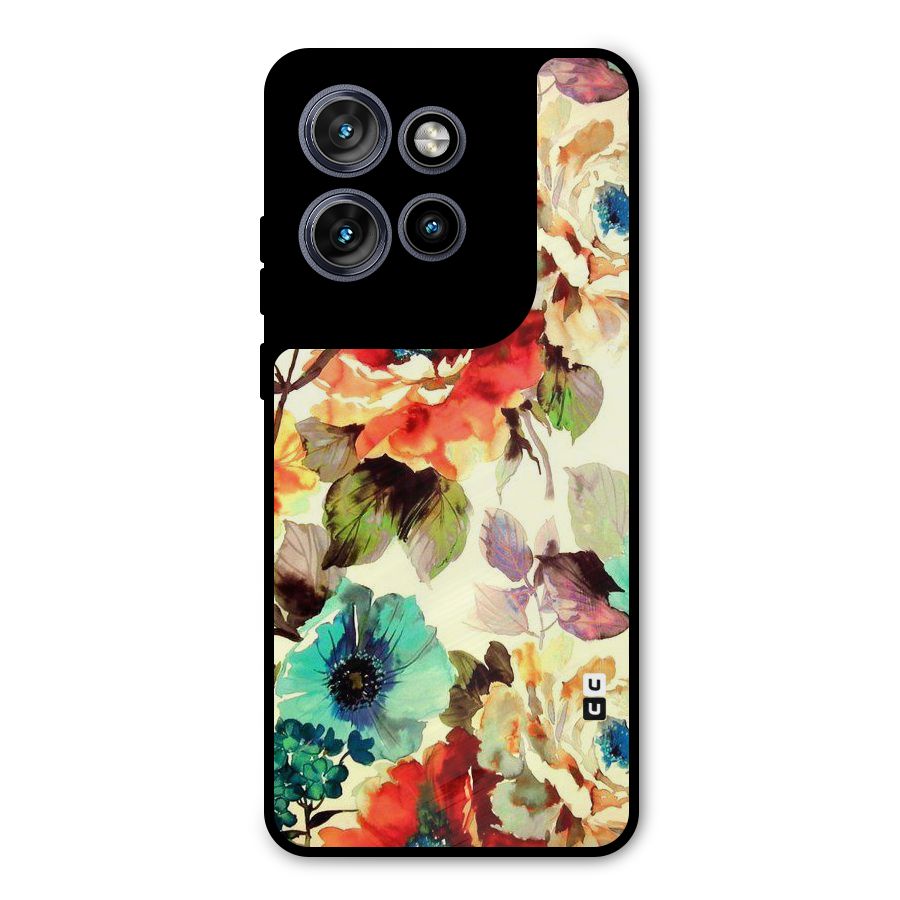 Artsy Bloom Flower Metal Back Case for Motorola Edge 50 Neo