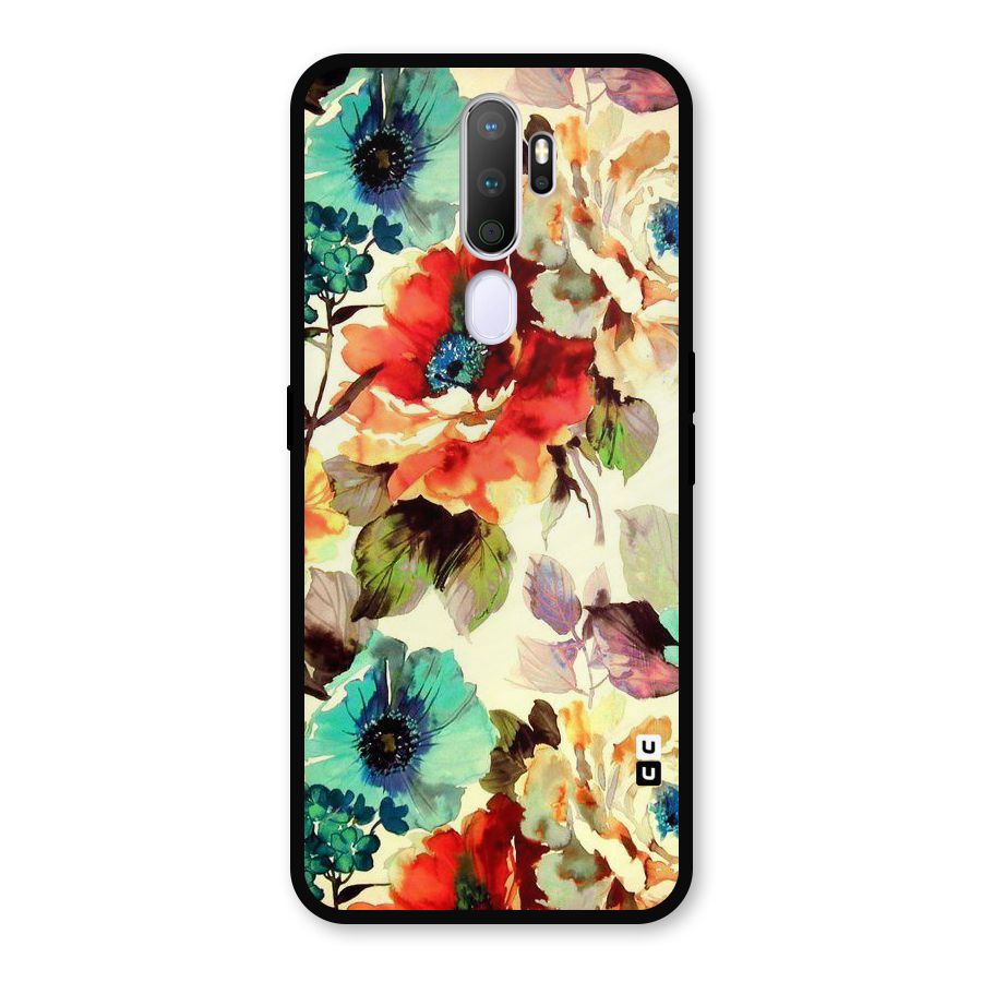 Artsy Bloom Flower Metal Back Case for Oppo A9 (2020)