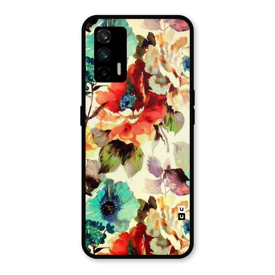Artsy Bloom Flower Metal Back Case for Realme GT 5G