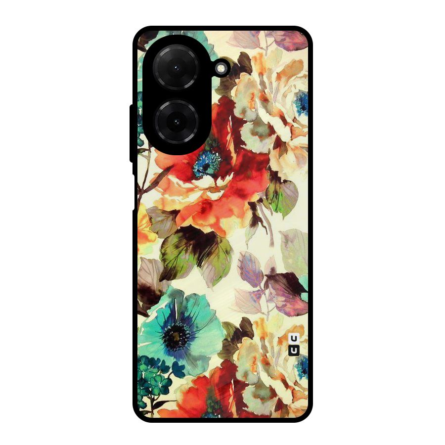 Artsy Bloom Flower Metal Back Case for Redmi A5 4G