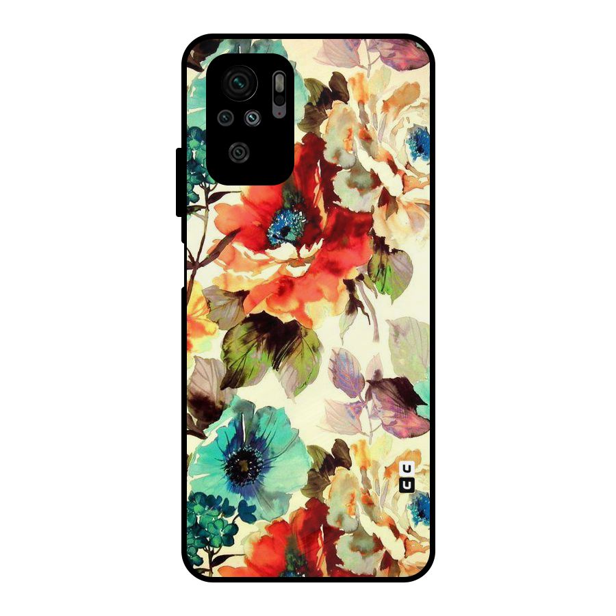Artsy Bloom Flower Metal Back Case for Redmi Note 10S