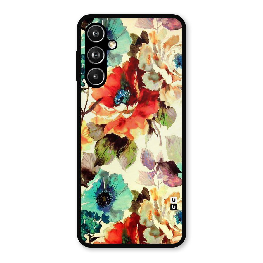 Artsy Bloom Flower Metal Back Case for Samsung Galaxy M54