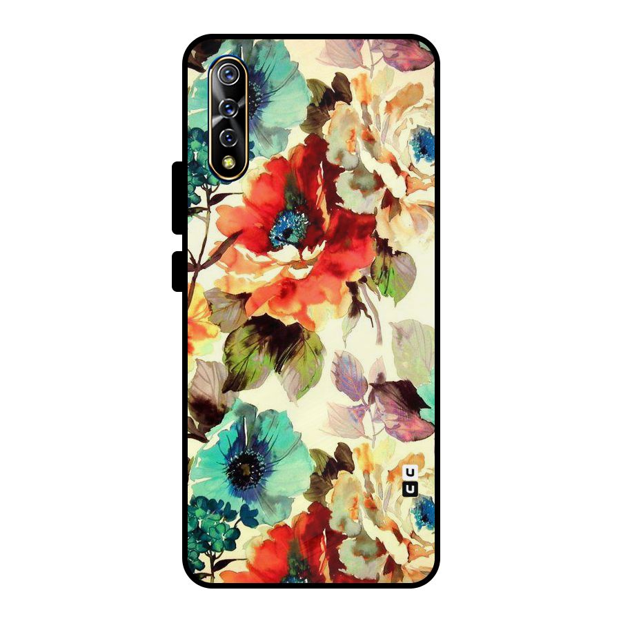 Artsy Bloom Flower Metal Back Case for Vivo S1