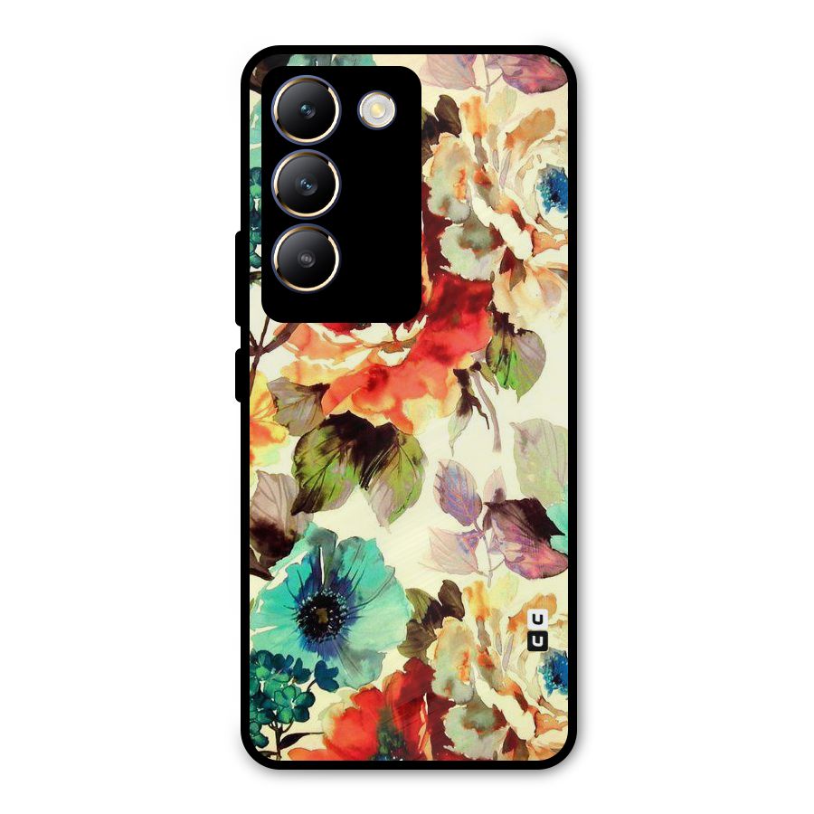 Artsy Bloom Flower Metal Back Case for Vivo T3 5G