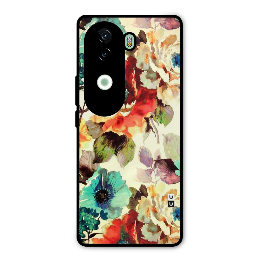 Artsy Bloom Flower Metal Back Case for Vivo V40e