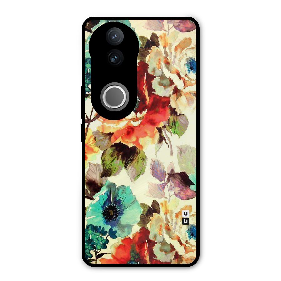 Artsy Bloom Flower Metal Back Case for Vivo V50