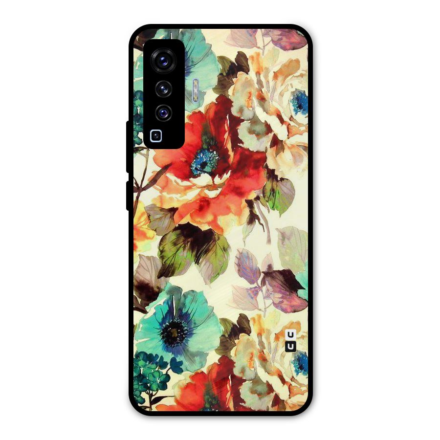 Artsy Bloom Flower Metal Back Case for Vivo X50