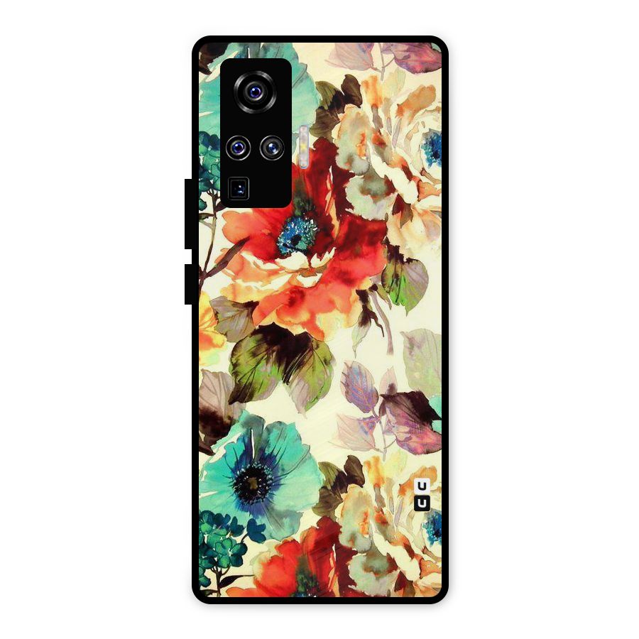 Artsy Bloom Flower Metal Back Case for Vivo X50 Pro