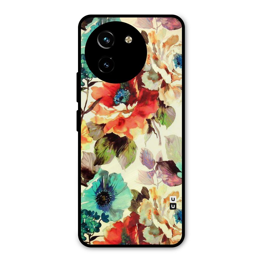 Artsy Bloom Flower Metal Back Case for Vivo Y200i