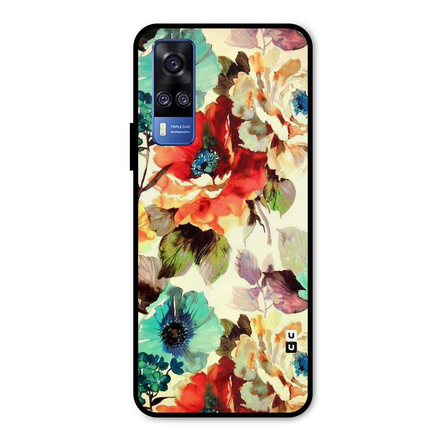 Artsy Bloom Flower Metal Back Case for Vivo Y31