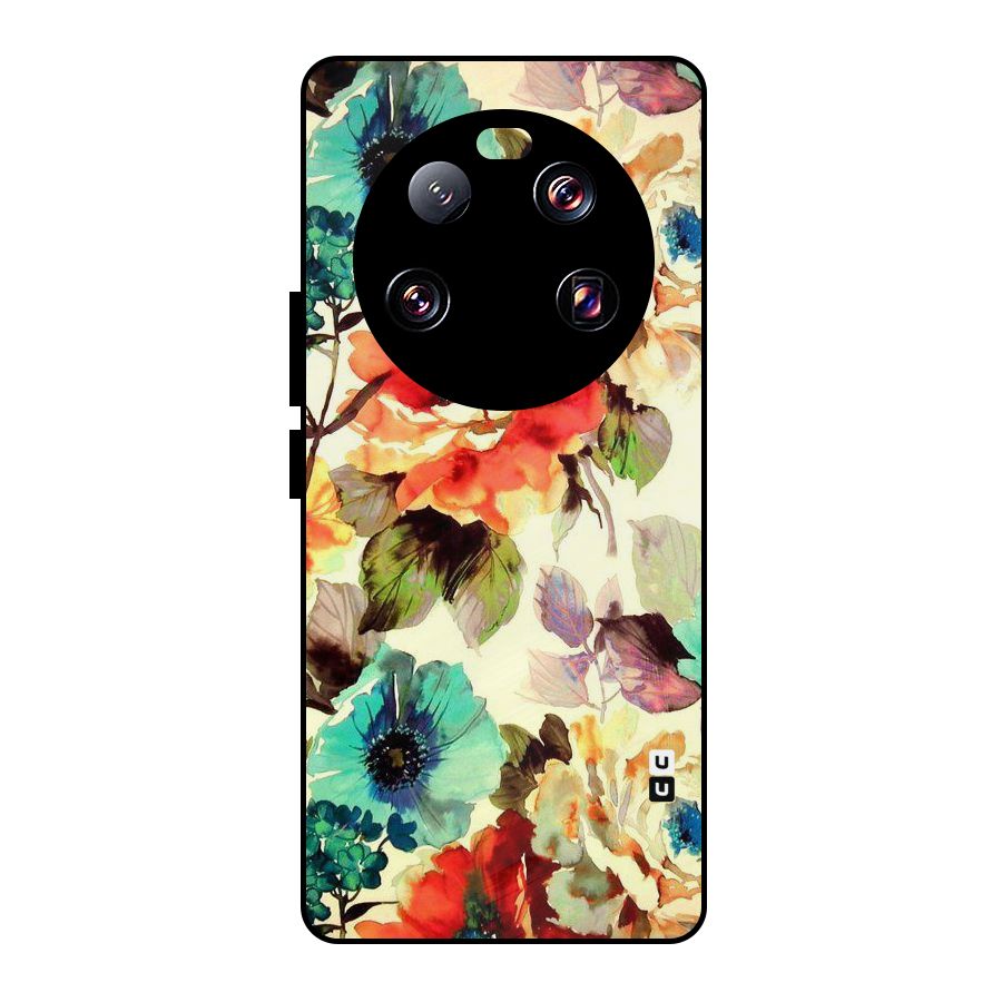 Artsy Bloom Flower Metal Back Case for Xiaomi 13 Ultra