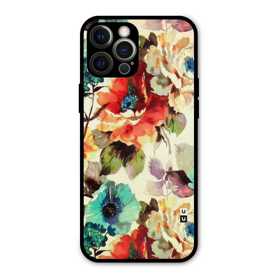 Artsy Bloom Flower Metal Back Case for iPhone 12 Pro Max