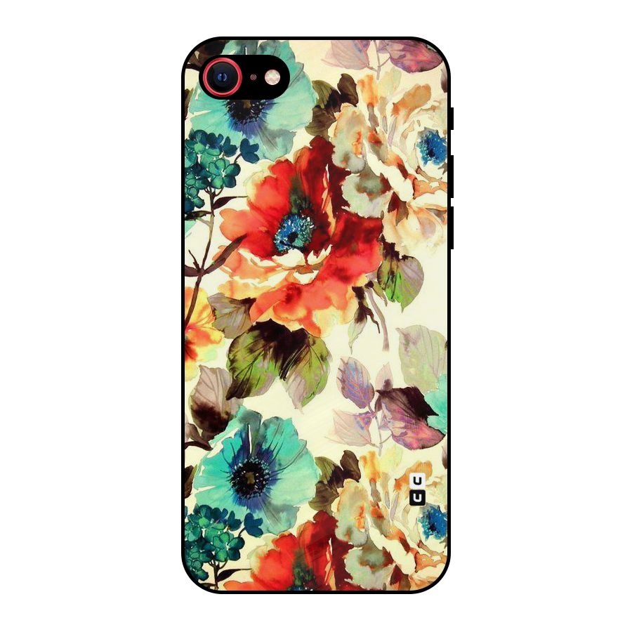 Artsy Bloom Flower Metal Back Case for iPhone 7