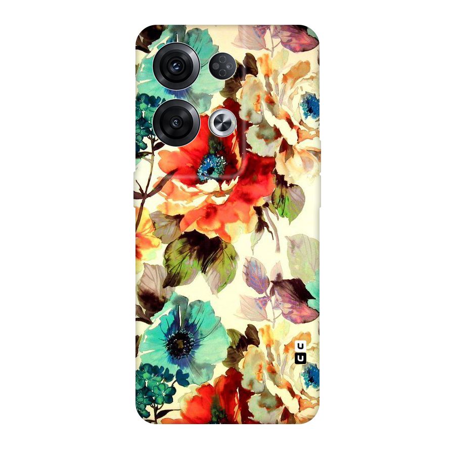 Artsy Bloom Flower Original Polycarbonate Back Case for Oppo Reno8 Pro 5G