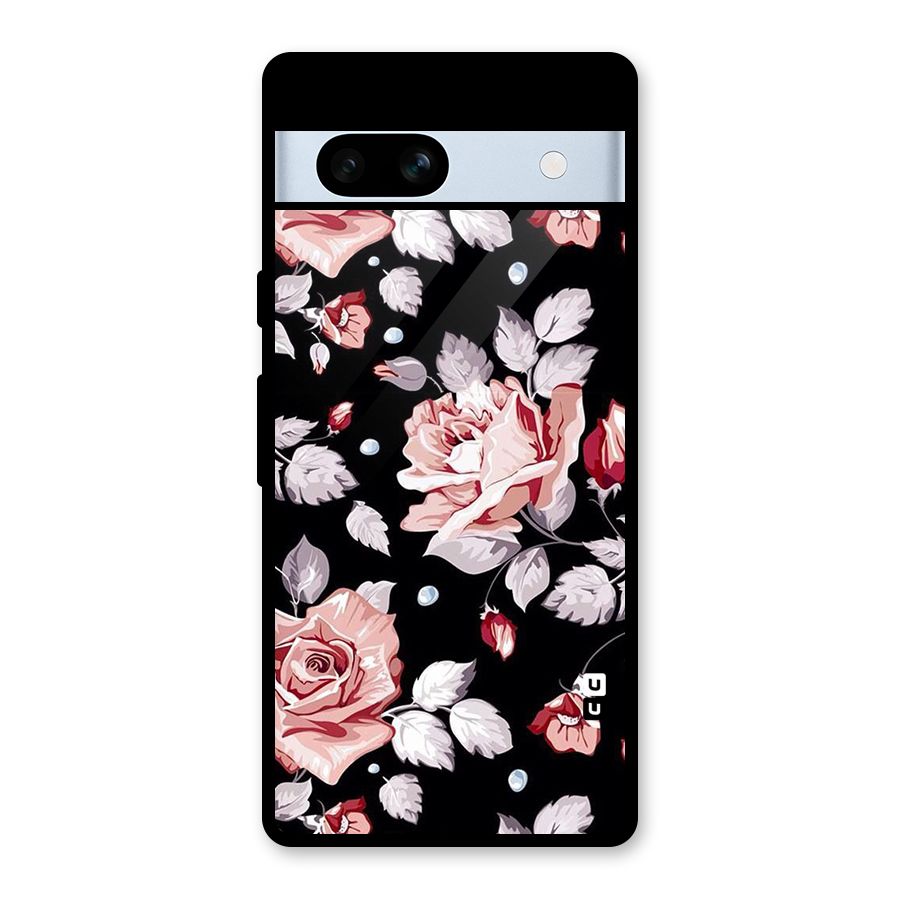 Artsy Floral Glass Back Case for Google Pixel 7a