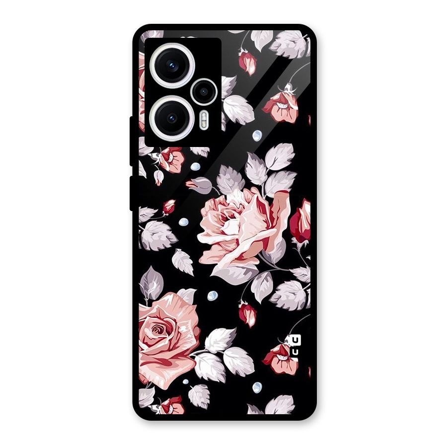 Artsy Floral Glass Back Case for Poco F5