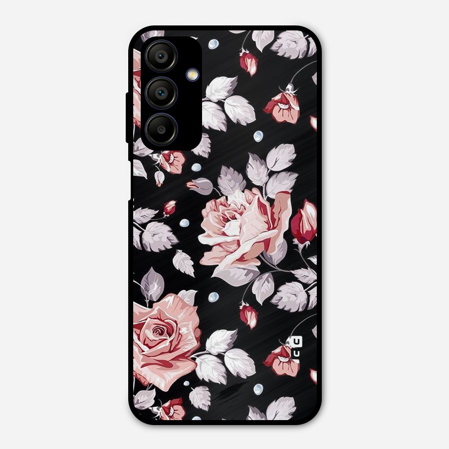 Artsy Floral Metal Back Case for Galaxy A15 5G